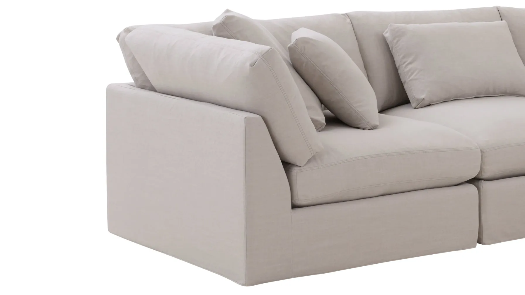 Get Together™ 4-Piece Modular Sectional Closed, Large, Clay