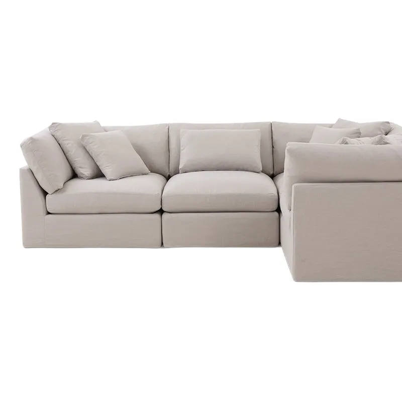 Get Together™ 4-Piece Modular Sectional Closed, Large, Clay