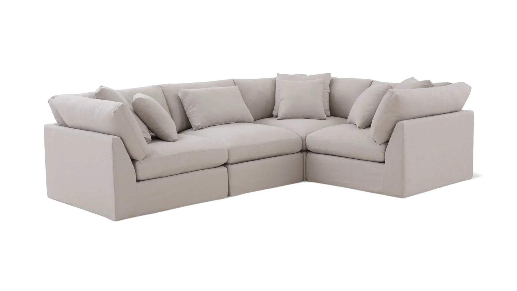 Get Together™ 4-Piece Modular Sectional Closed, Large, Clay