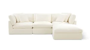 Get Together™ 4-Piece Modular Sectional, Large, Cream Linen