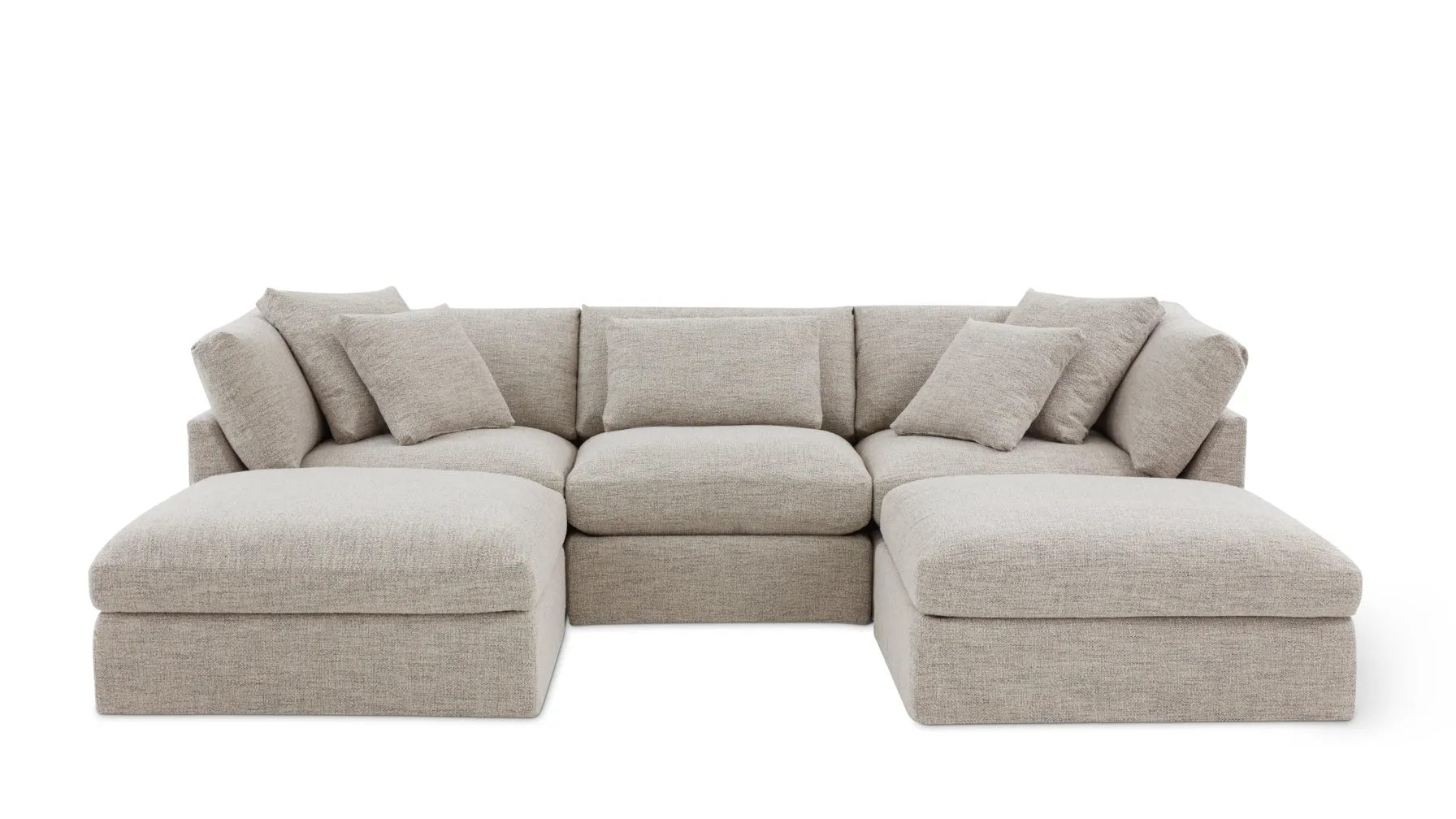 Get Together™ 5-Piece Modular U-Shaped Sectional, Large, Oatmeal