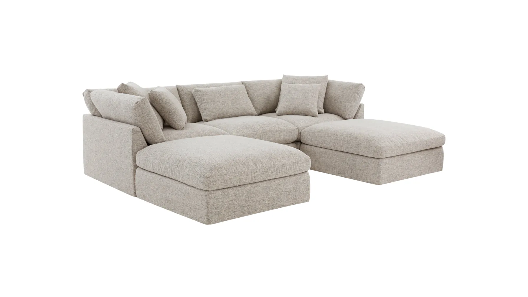 Get Together™ 5-Piece Modular U-Shaped Sectional, Large, Oatmeal