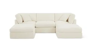 Get Together™ 5-Piece Modular U-Shaped Sectional, Standard, Cream Linen