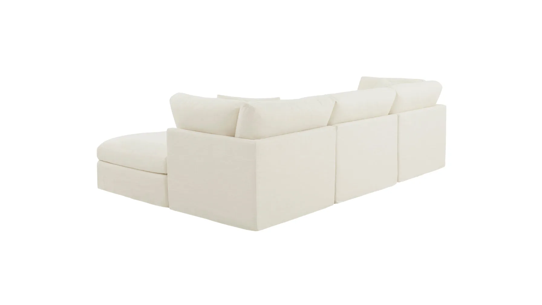 Get Together™ 5-Piece Modular U-Shaped Sectional, Standard, Cream Linen