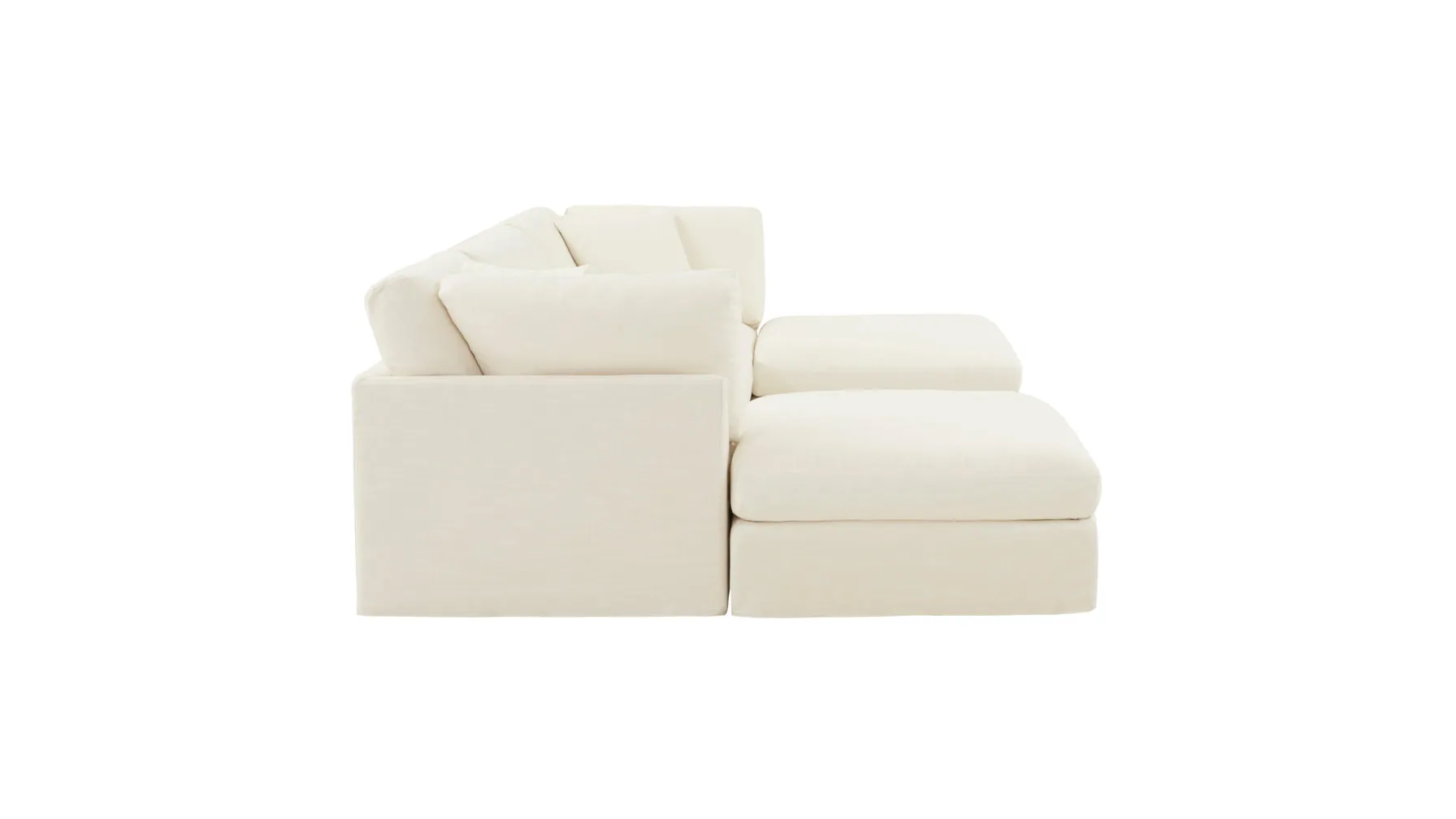 Get Together™ 5-Piece Modular U-Shaped Sectional, Standard, Cream Linen