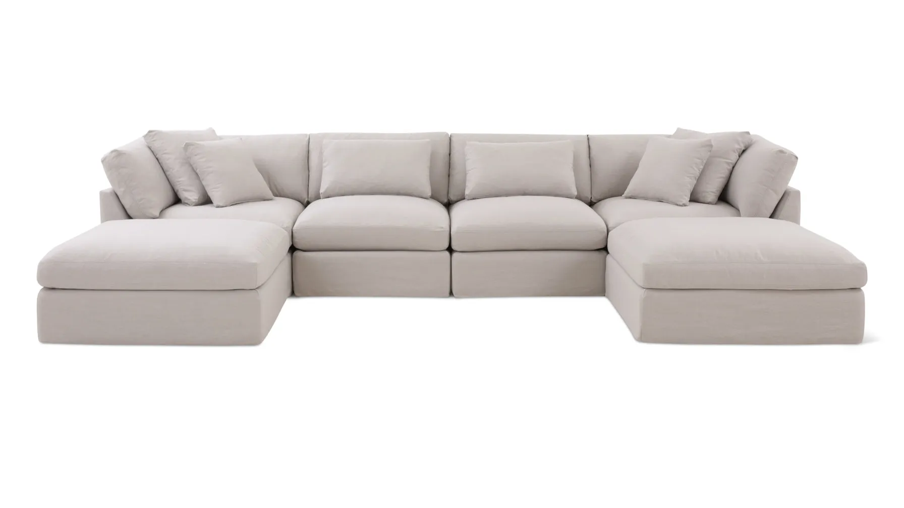 Get Together™ 6-Piece Modular U-Shaped Sectional, Large, Clay