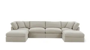 Get Together™ 6-Piece Modular U-Shaped Sectional, Standard, Light Pebble