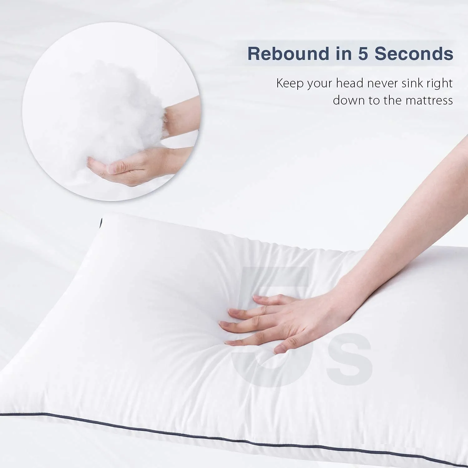 Habitat Bed Amara Pillows for Sleeping Standard Size Pillow 20 x 26 Inch Set of 2, Hollow conjugated Pillow Home & Hotel Collection Fluffy Pillows Soft and Firm Down Alternative Fill, 2 Pack