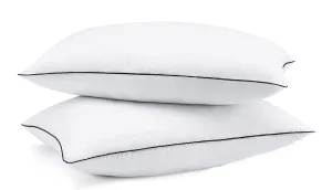 Habitat Bed Callista Pillows for Sleeping King Size Pillow 20 x 36 Inch Set of 2, Hollow conjugated Pillow Home & Hotel Collection Fluffy Pillows Soft and Firm Down Alternative Fill, 2 Pack, White