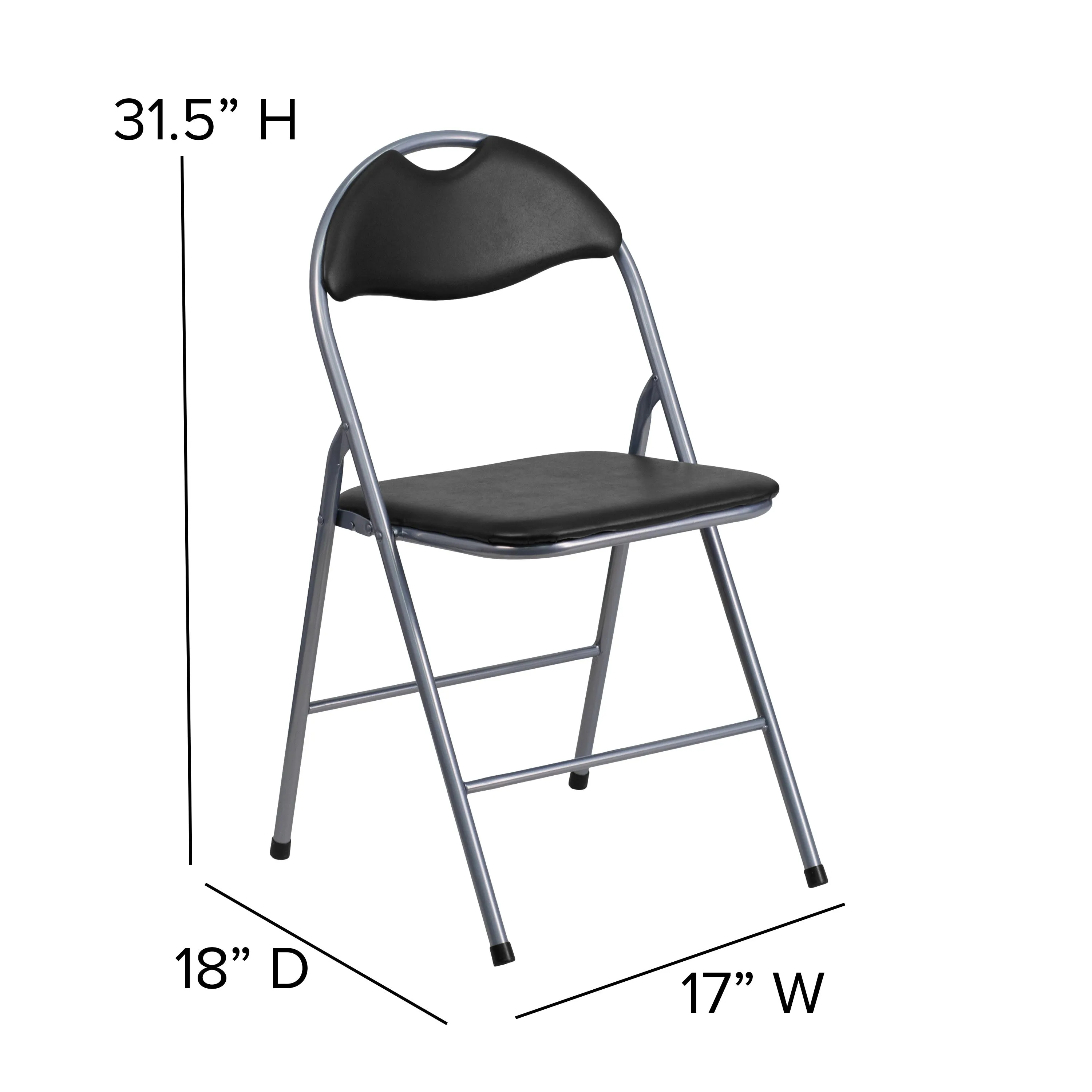 HERCULES Series Vinyl Metal Folding Chair with Carrying Handle