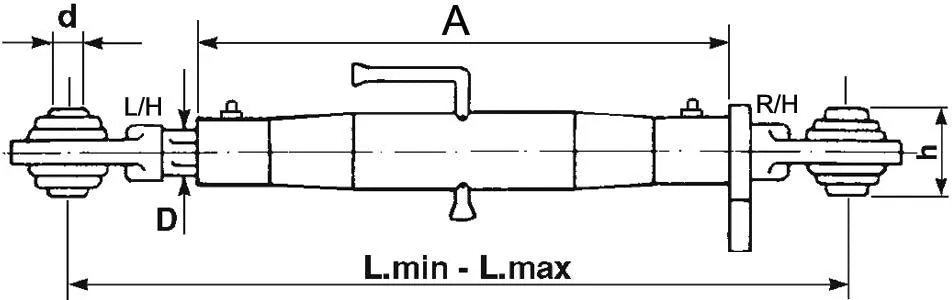 High Quality Top Link CAT 2-2 - L max 830mm