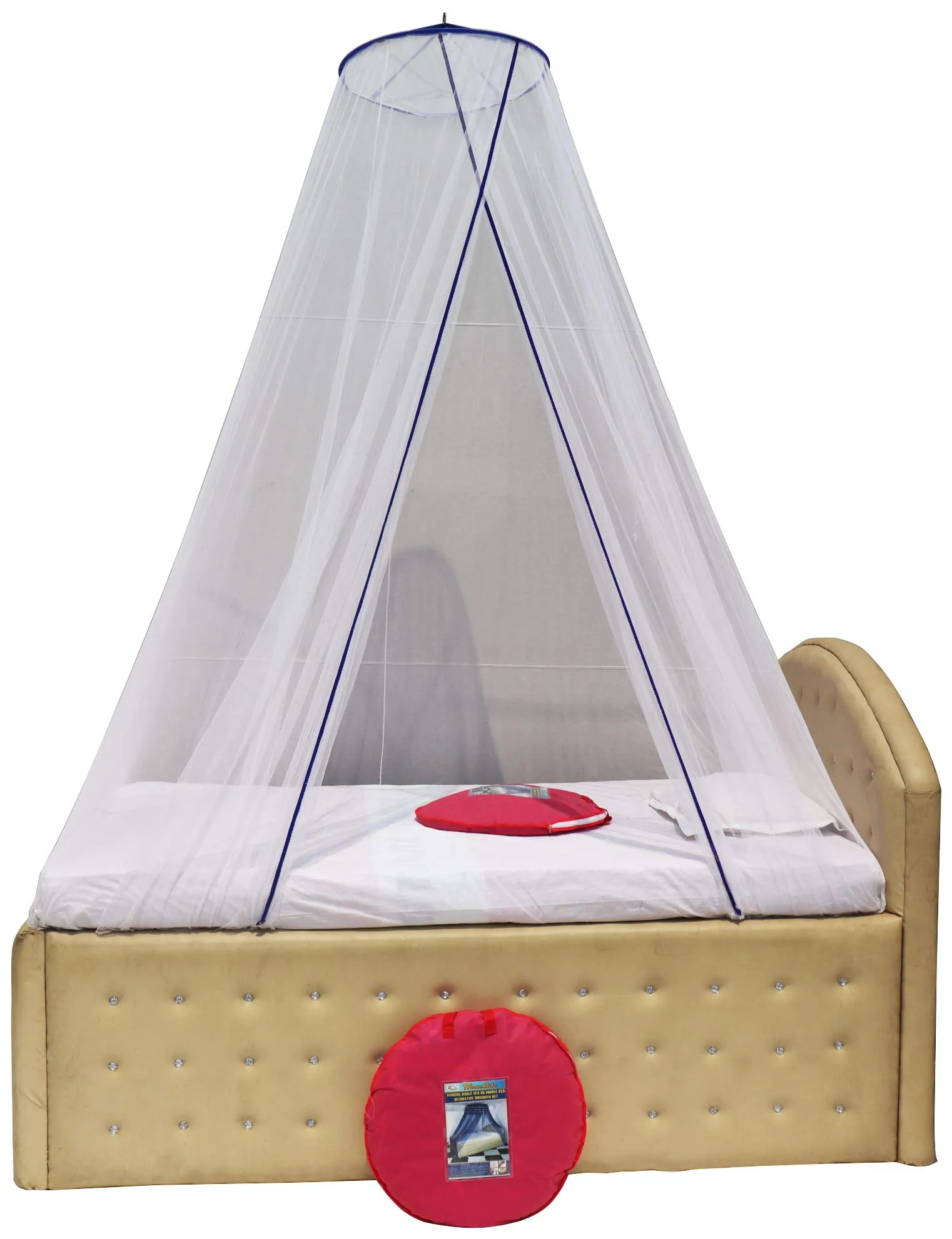 HOMECUTE Hanging Decorative Canopy Single Bed Mosquito Net (Traditional Net White)