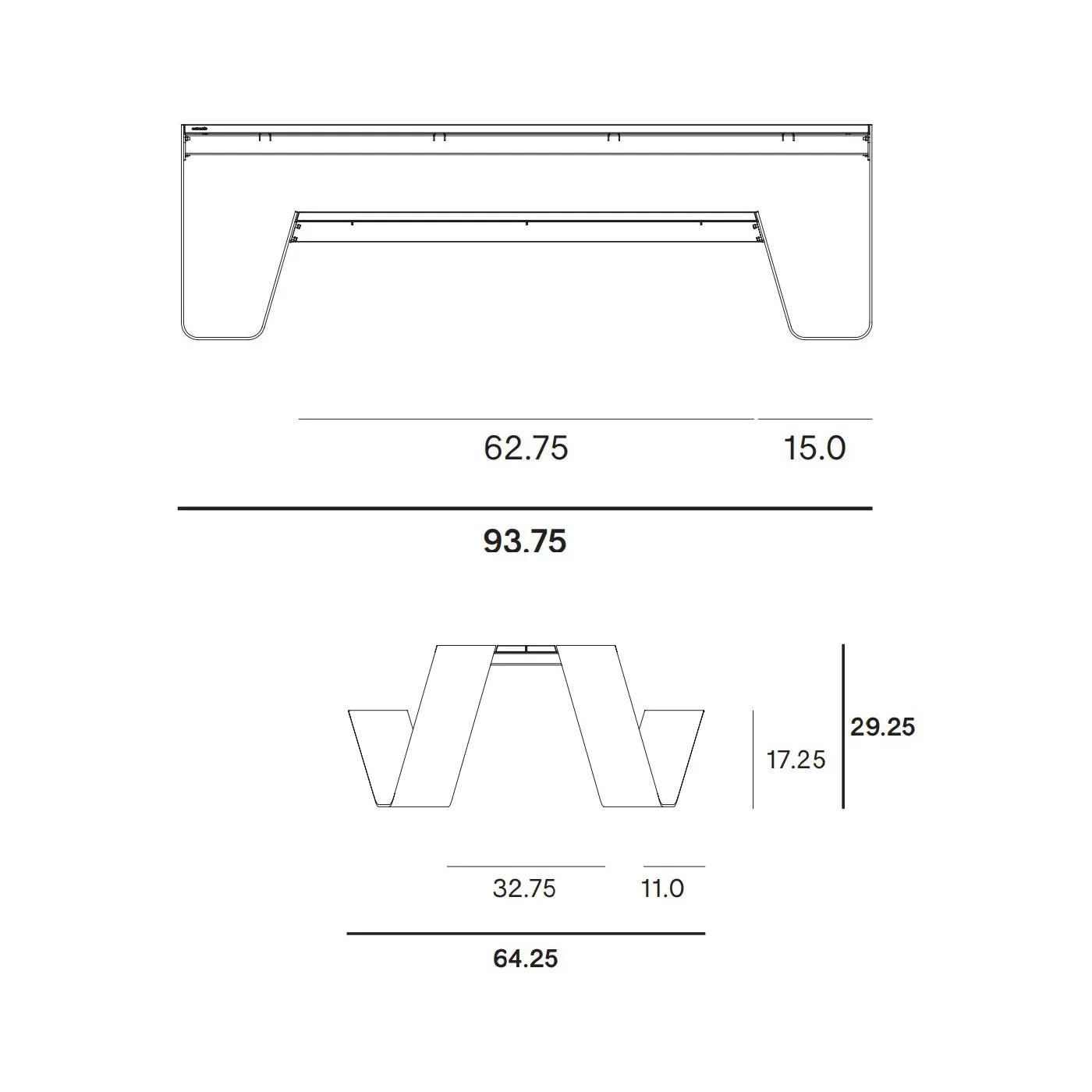 Hopper Picnic Table with Anchoring Holes