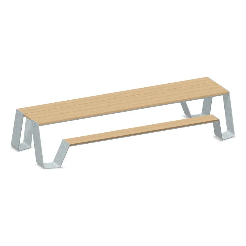 Hopper Picnic Table with Anchoring Holes