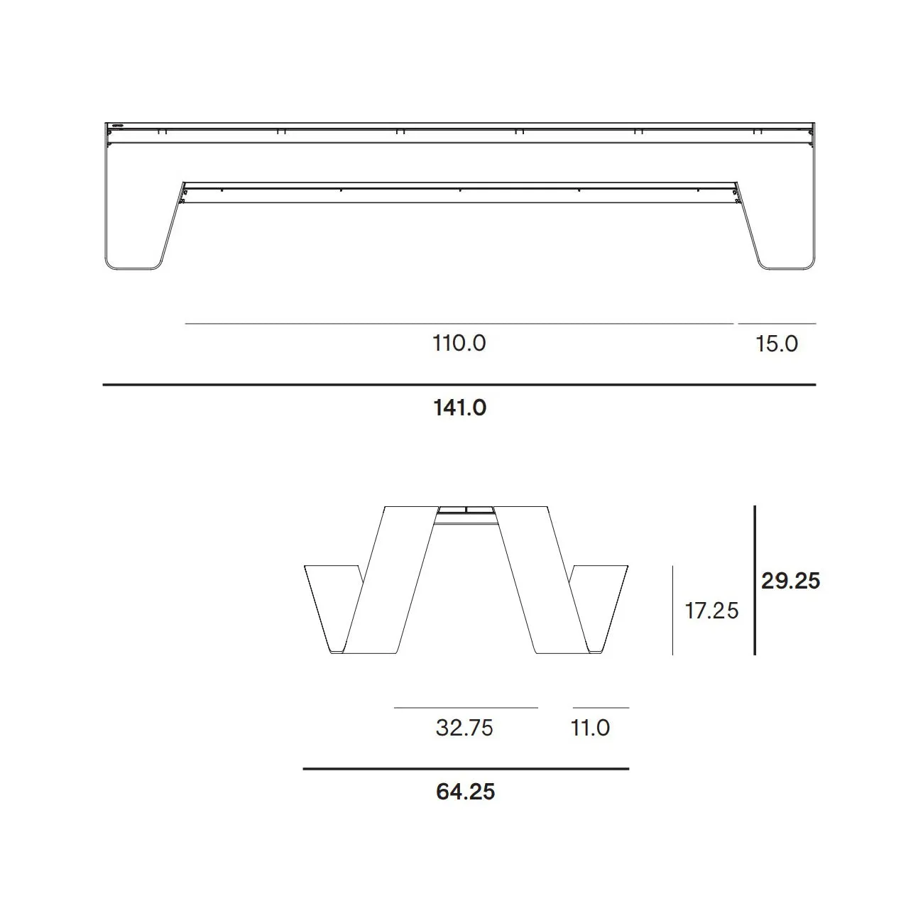 Hopper Picnic Table with Anchoring Holes