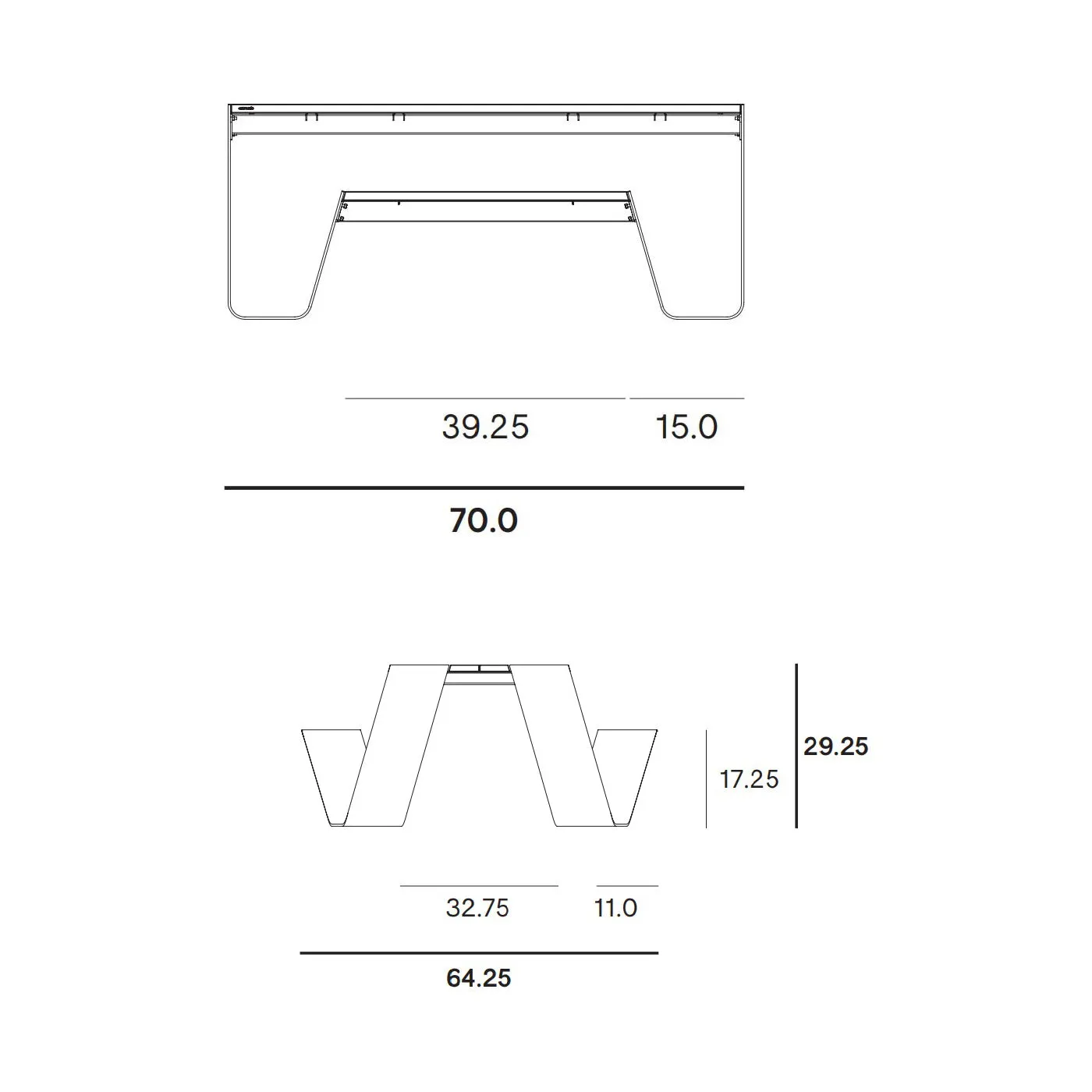 Hopper Picnic Table with Anchoring Holes