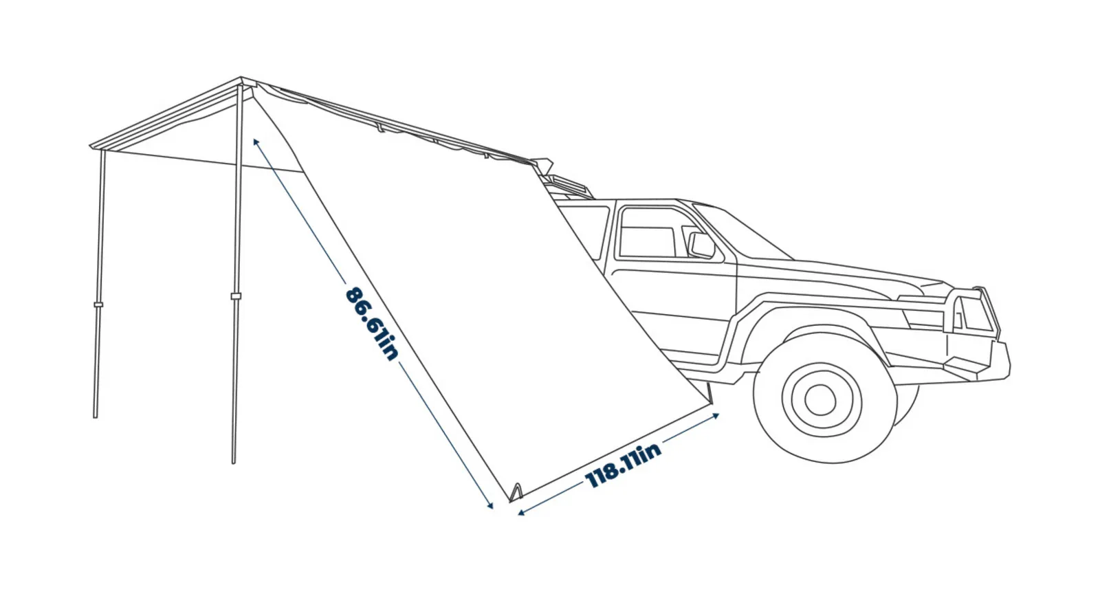 Kakadu BlockOut Awning Side Wall 118