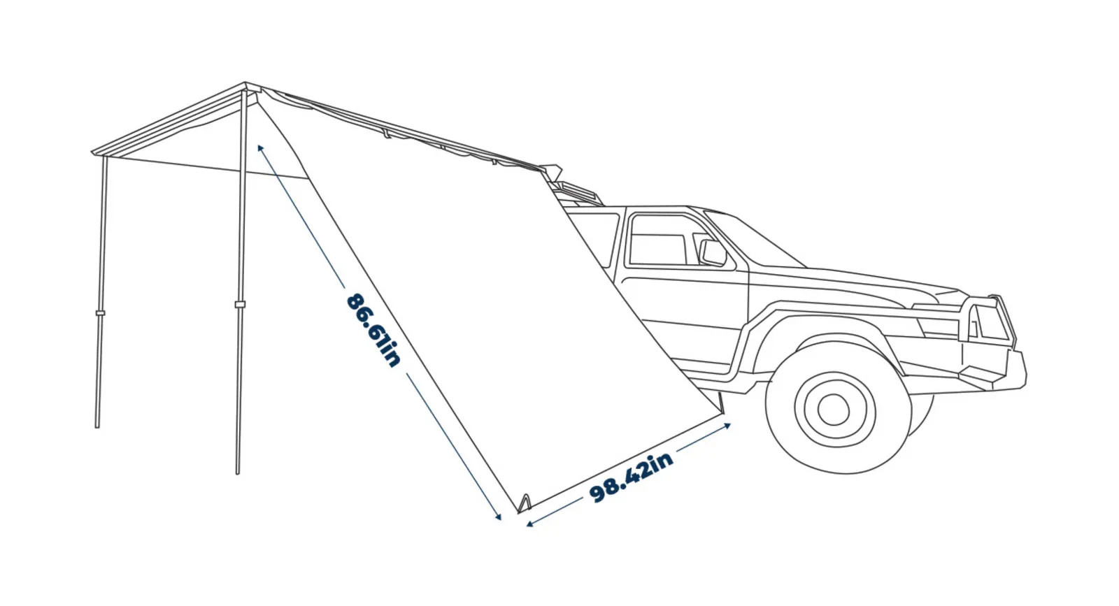 Kakadu BlockOut Awning Side Wall 98