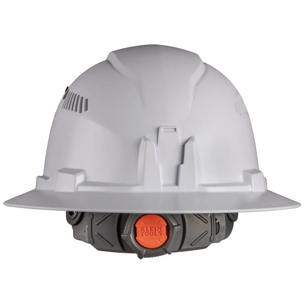 Klein 60407 Hard Hat, Vented, Full Brim with Headlamp