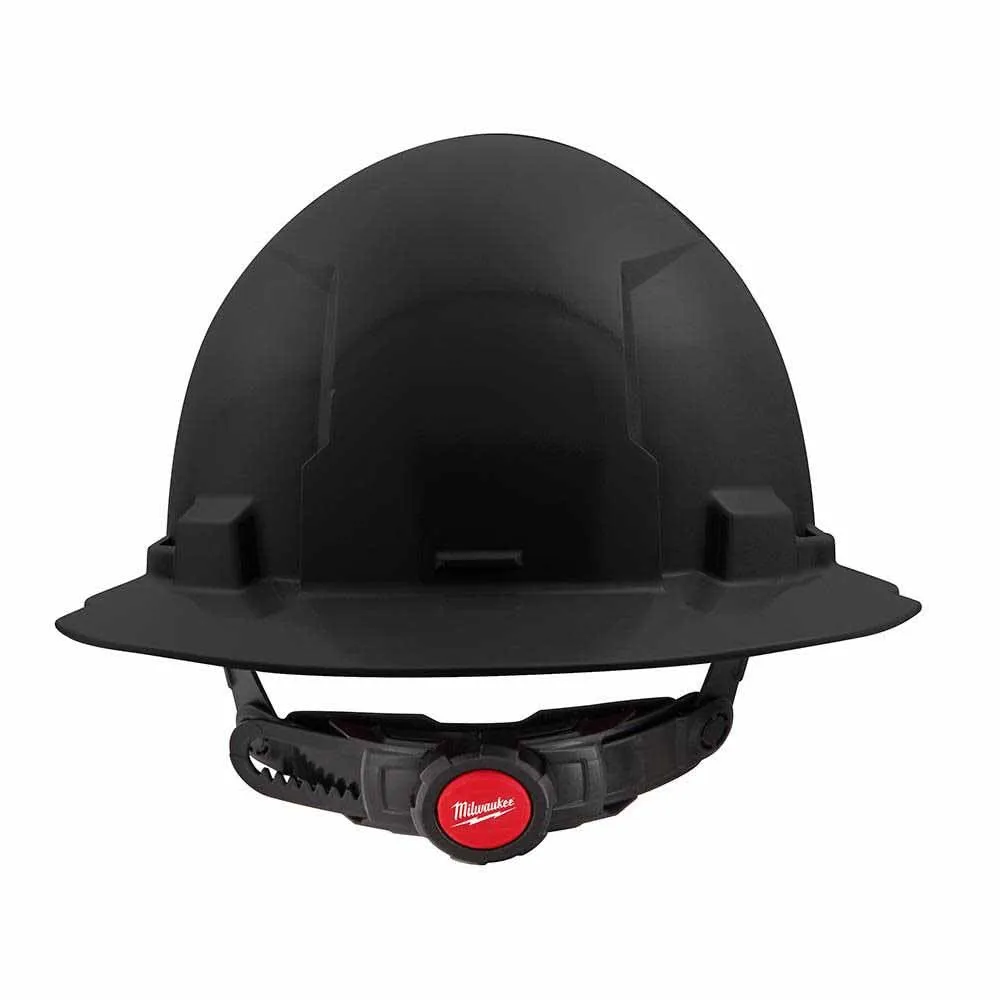 Milwaukee 48-73-1131 Black Full Brim Hard Hat with 6PT Ratcheting Suspension – Type 1 Class E