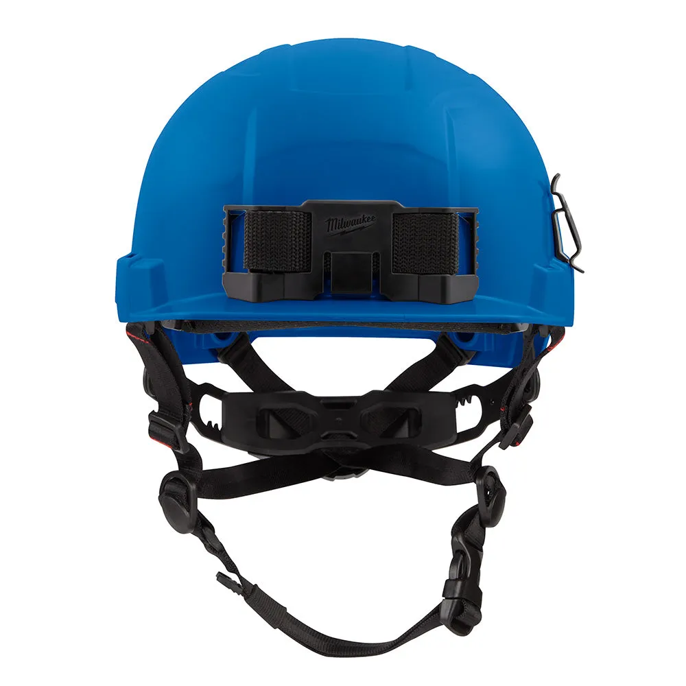 Milwaukee 48-73-1325 BOLT Blue Front Brim Safety Helmet (USA) - Type 2, Class E, Non-Vented