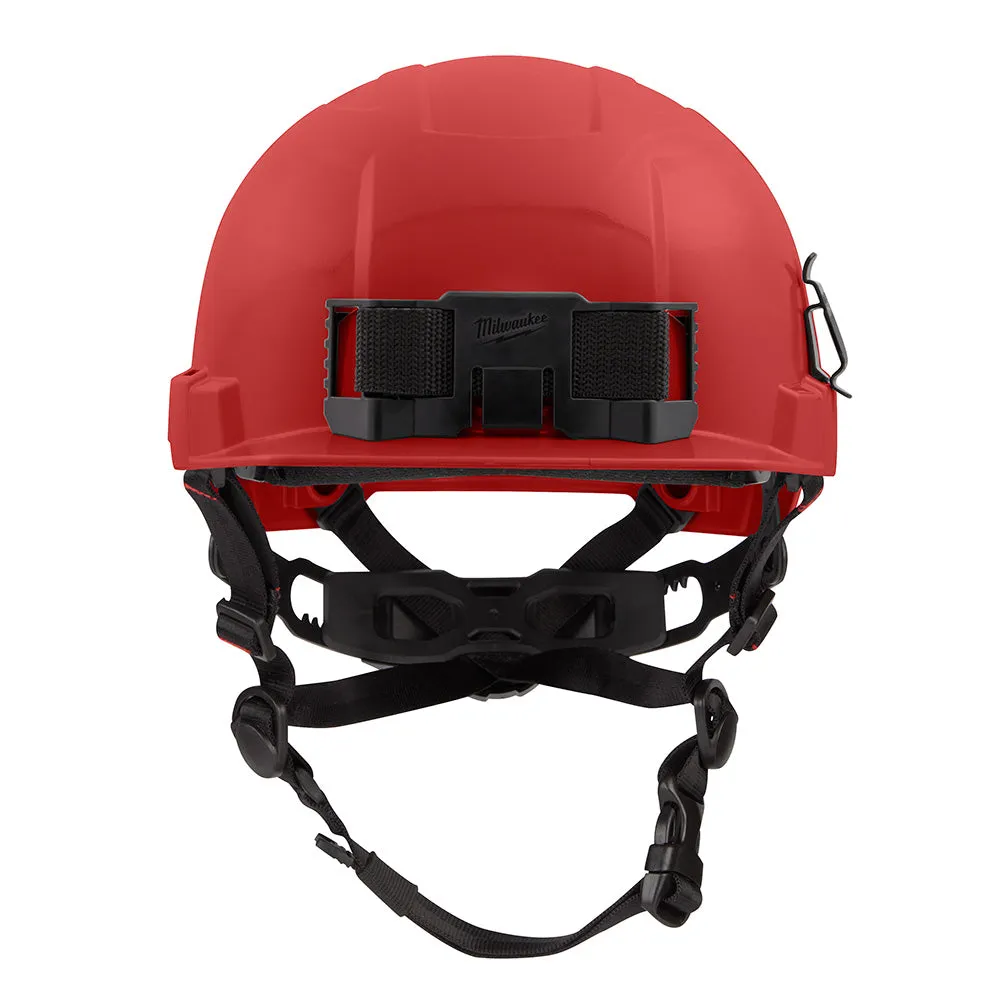 Milwaukee 48-73-1329 BOLT Red Front Brim Safety Helmet (USA) - Type 2, Class E, Non-Vented