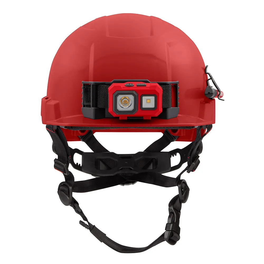 Milwaukee 48-73-1329 BOLT Red Front Brim Safety Helmet (USA) - Type 2, Class E, Non-Vented