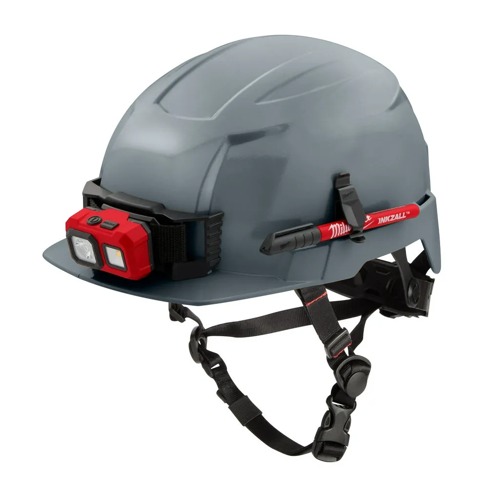 Milwaukee 48-73-1337 BOLT Gray Front Brim Safety Helmet (USA) - Type 2, Class E, Non-Vented