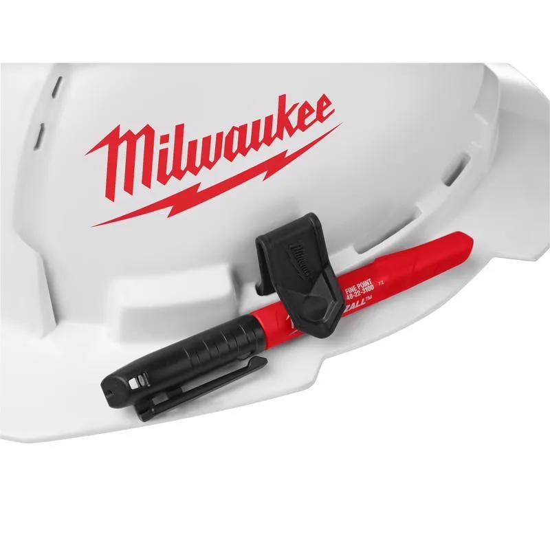 Milwaukee BOLT 4-Point Ratchet Type 1 Class C Full Brim Hard Hat White Vented