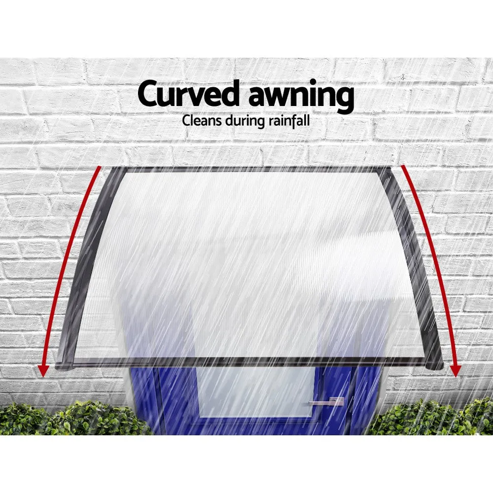 Outdoor DIY Door Window Awning French Style Cafe Canopy Sun Shield Rain Cover Transparent 1 x 2m