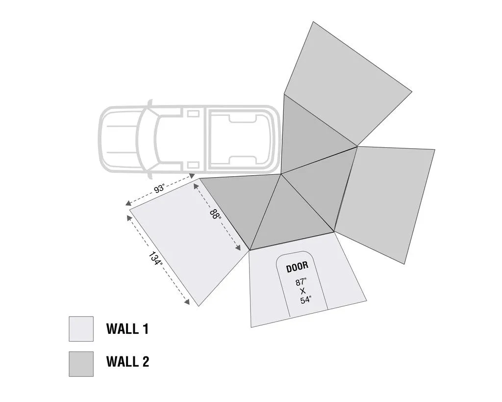 OVS Nomadic LT 270 Awning & Wall 1, 2, & Mounting Brackets - Driverside