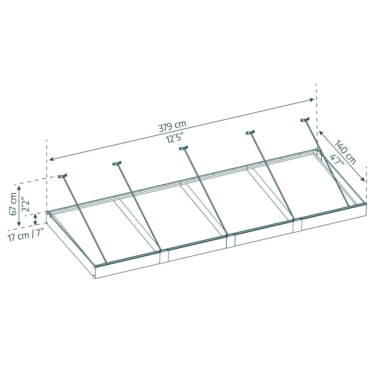 Palram - Canopia | Sophia XL Patio/Entryway/Window Awning