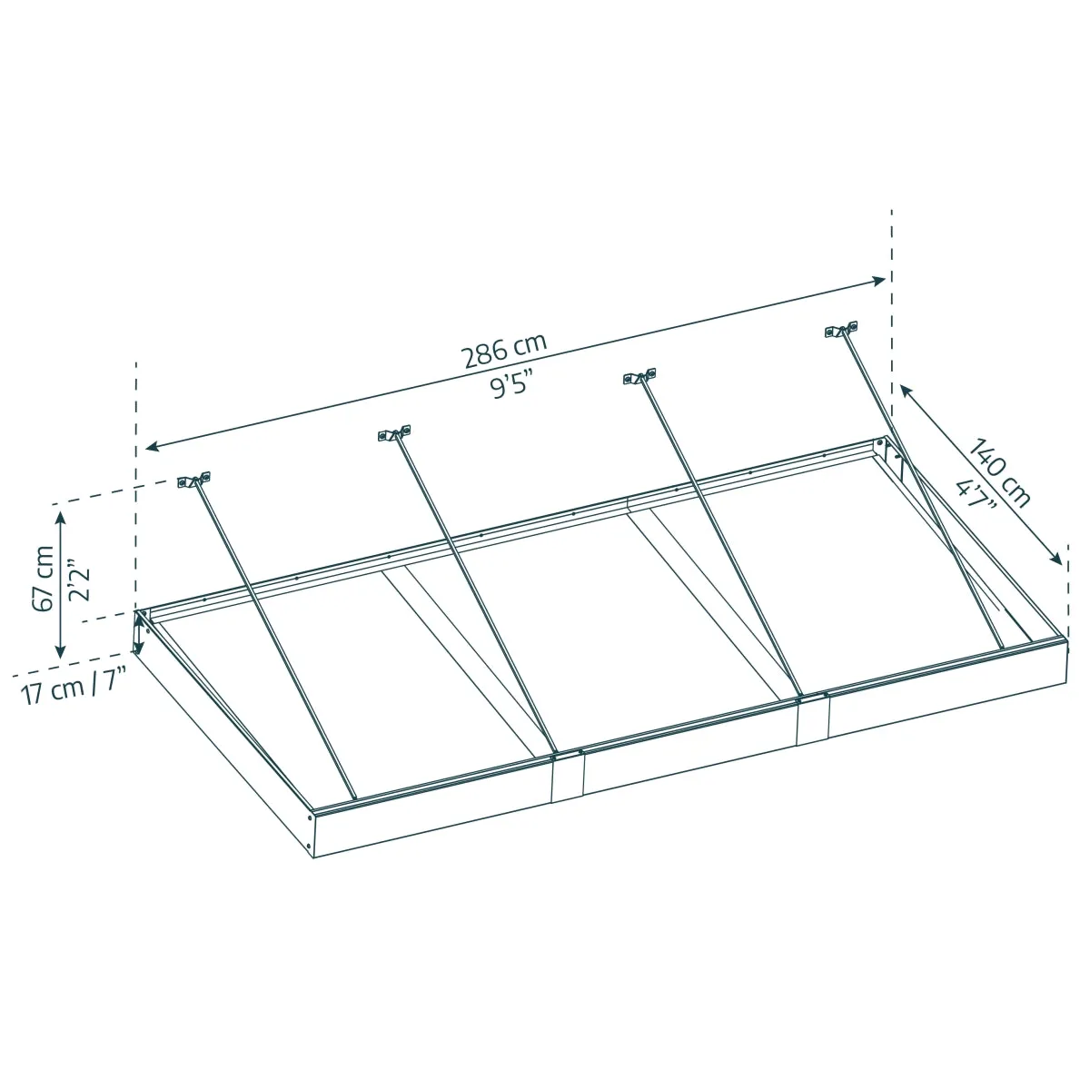 Palram - Canopia | Sophia XL Patio/Entryway/Window Awning