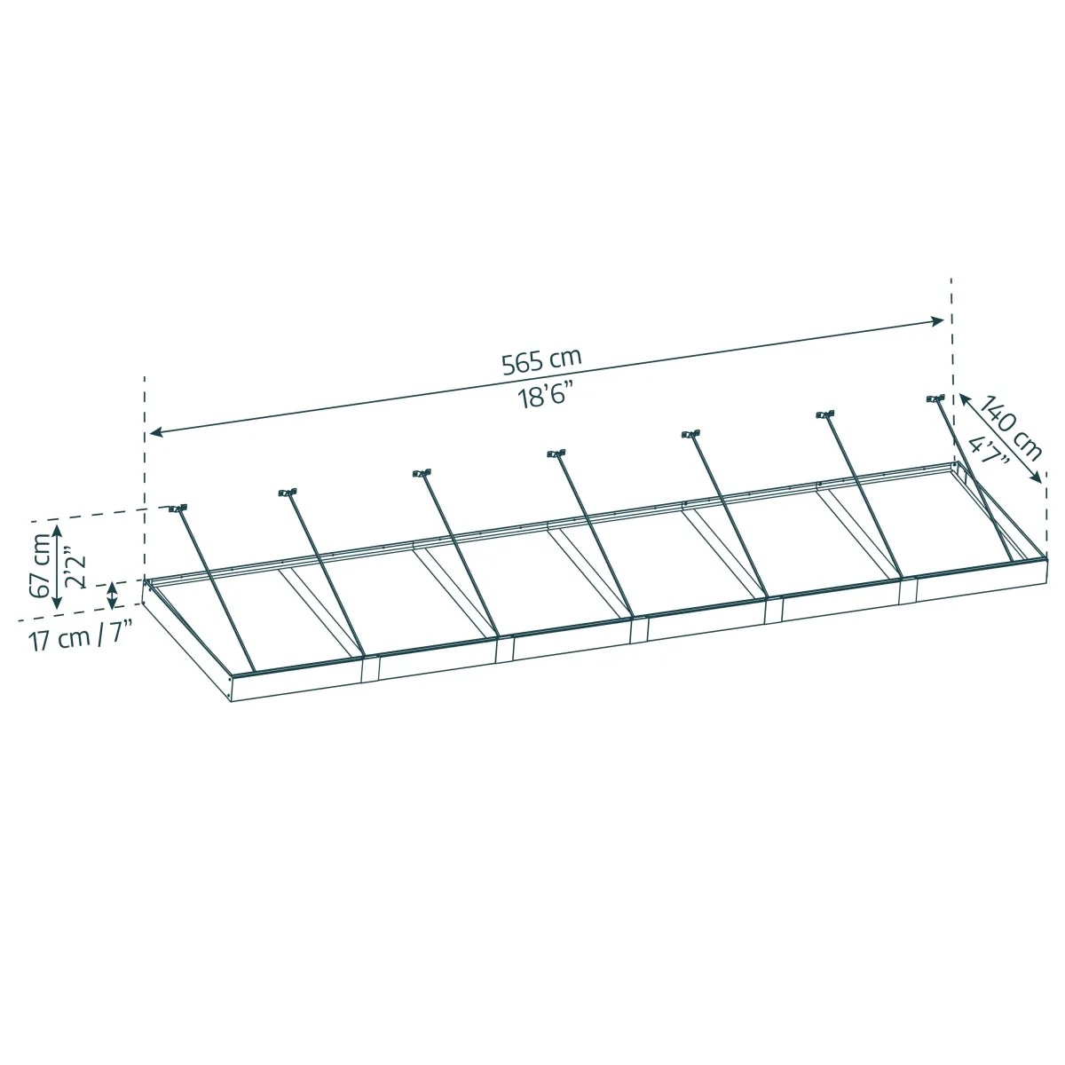 Palram - Canopia | Sophia XL Patio/Entryway/Window Awning