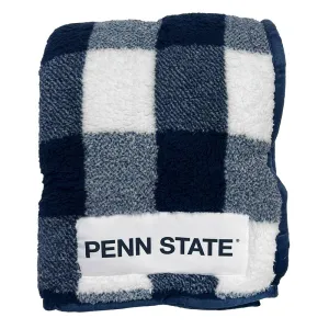 Penn State Buffalo Check Frosty Fleece Blanket