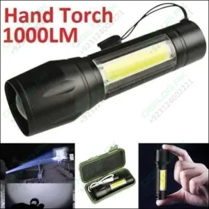 Portable Mini 2 In 1 Led Flasht Light 1000 Lumens 3modes Usb Rechargeable Led Torch Light