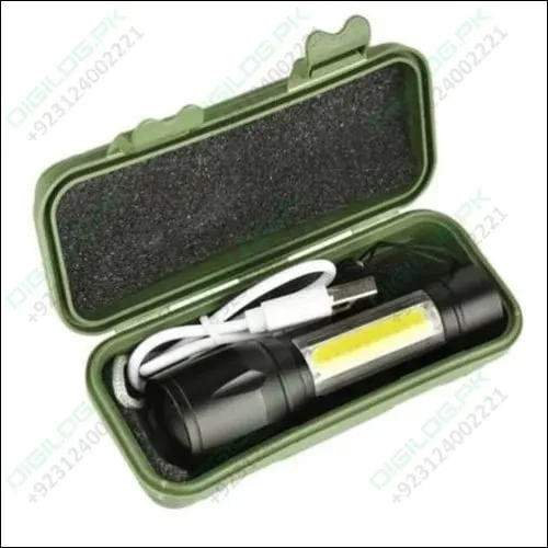 Portable Mini 2 In 1 Led Flasht Light 1000 Lumens 3modes Usb Rechargeable Led Torch Light