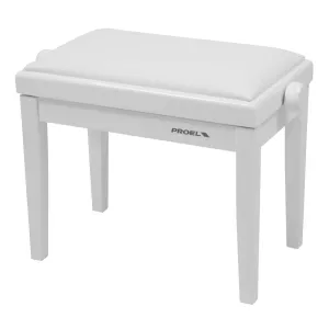 Proel Height Adjustable Wooden Bench - White Polished