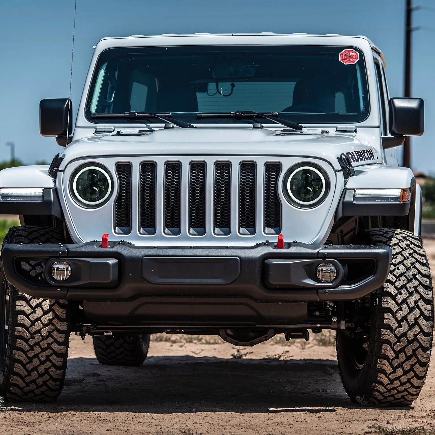 Round LED Headlight Halo Angel Eyes for Jeep Wrangler