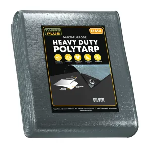 Silver Poly Tarp 10' x 20'