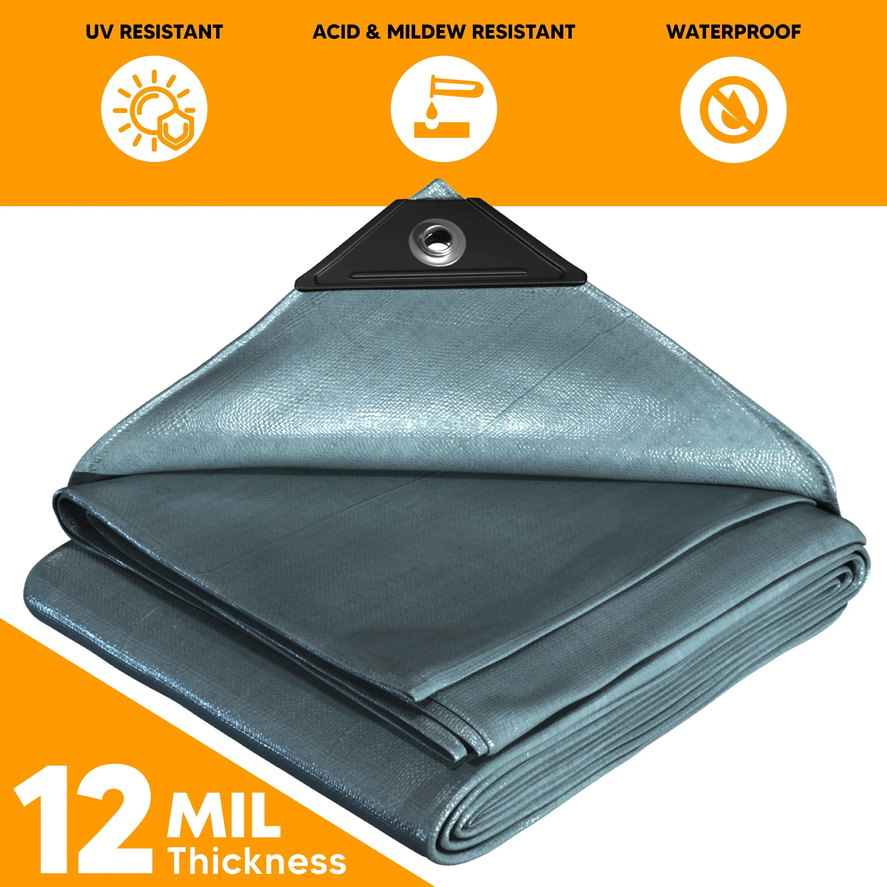 Silver Poly Tarp 24' x 40'