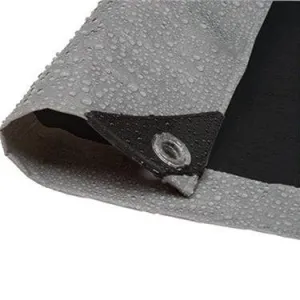 Silver/Black Poly Tarp 10' x 20'