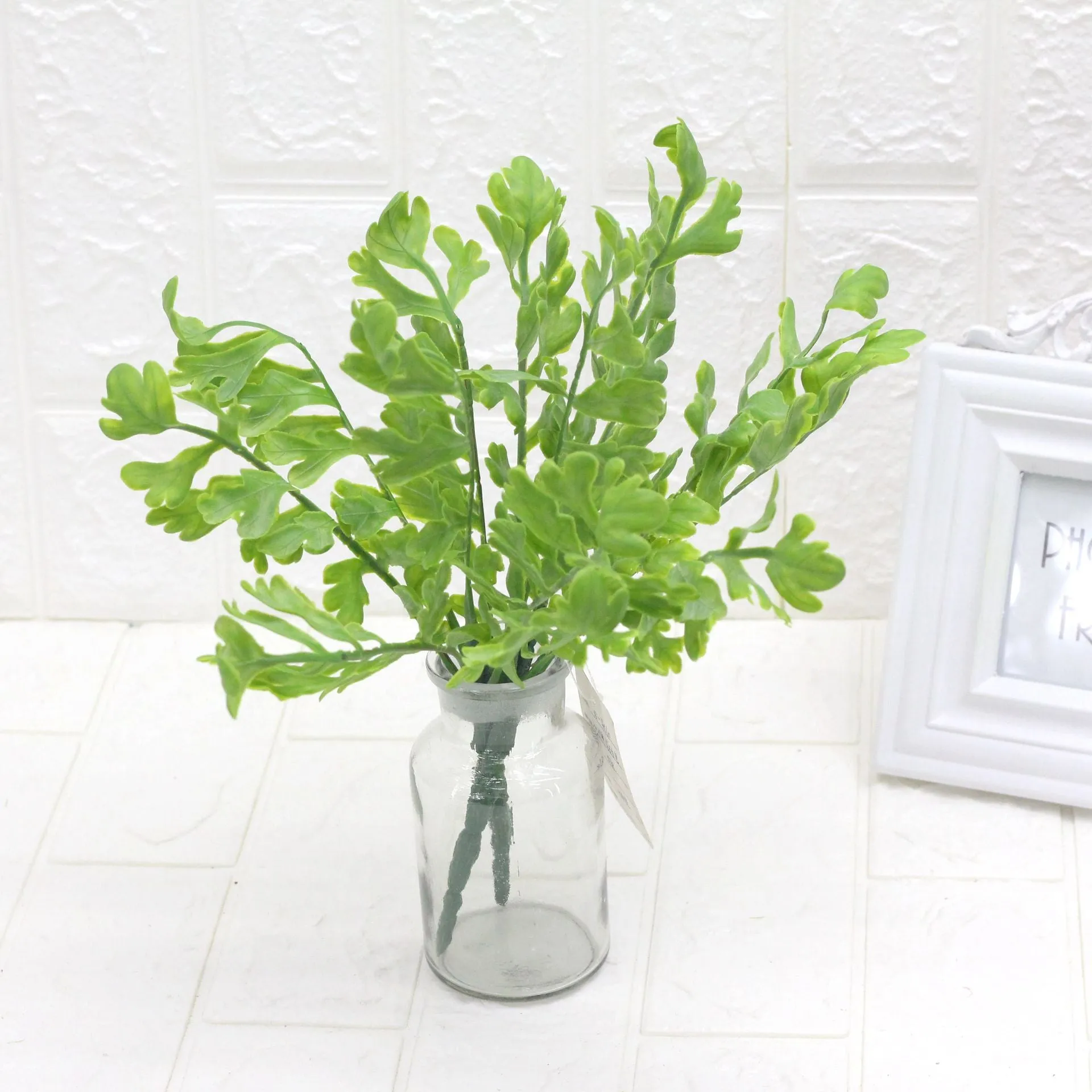 Soft Rubber Hand Feeling Leaves Artificial Plant Leaves Decoration Plant Wall Plastic Fake Green Plants