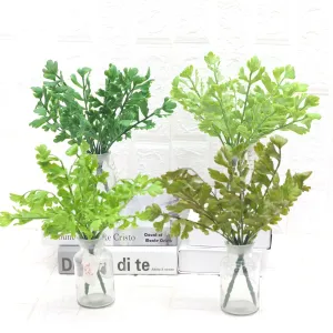 Soft Rubber Hand Feeling Leaves Artificial Plant Leaves Decoration Plant Wall Plastic Fake Green Plants