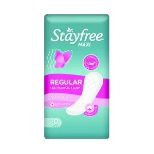 StayFree Maxi Regular Scented No Wings Pads 10 Pads