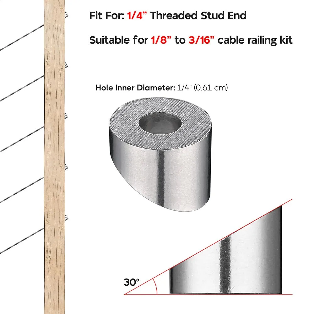 TheLAShop 1/4" Beveled Washers 30 Degree D1/8"-3/16" 30ct/Pack