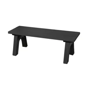 Traditional Outdoor Backless Bench, Recycled Plastic