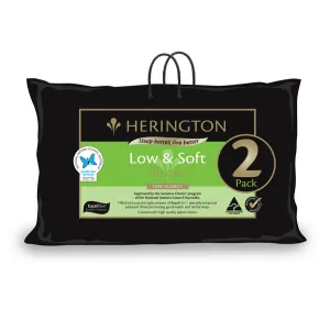 Twin Pack Standard Pillows Low and Soft