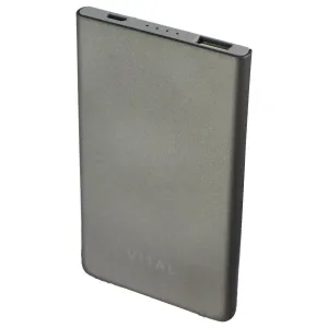 Vital 4,000mAh Power Bank Portable USB Charger Power Bank - Gray